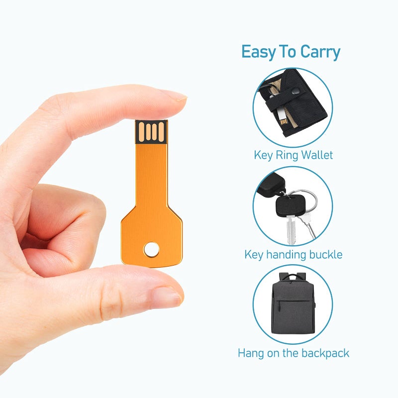 JUANWE 16GB Bulk USB Thumb Drive 10 Pack, Metal Flash Drive USB Key Jump Drive Mixcolor Flash Drive Waterproof 2.0 Portable Memory Storage Sticks for Computers Zip Drive Pendrive Photo Stick - Image 3